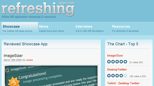 ImageSizer reviewed on RefreshingApps.com